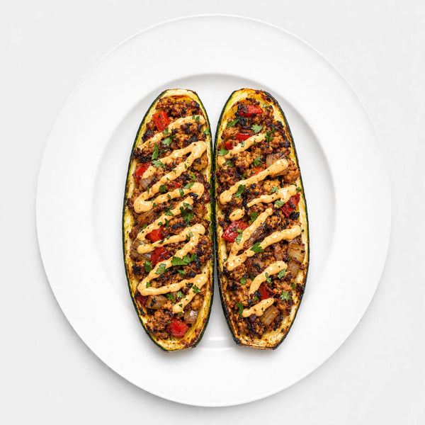 • Chipotle Turkey Stuffed Zucchini