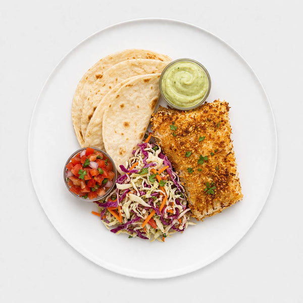 • Coconut-Crusted Fish Tacos