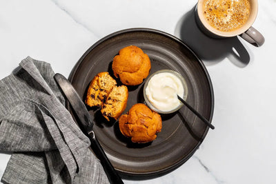 Dark Chocolate Chip Muffins with Vanilla Yogurt (P)