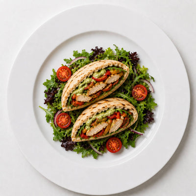 Creamy Pesto Chicken Pita