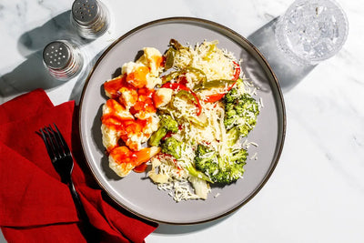 Sweet & Sour Cauliflower with White Rice