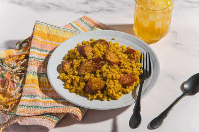 Cajun Dirty Cauliflower Rice with Sausage