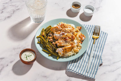 Bacon Ranch Chicken with Fontina Chive Cauliflower Mash