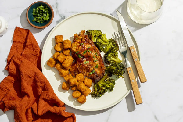 Country Style BBQ Chicken with Sweet Potato Tater Tots