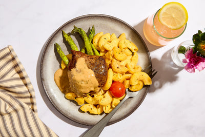 Filet Mignon with Truffle Mac & Cheese