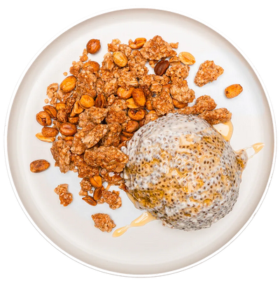 Coconut Chia Pudding with Almond Granola