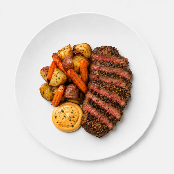 Flame Grilled Cowboy Crusted Steak