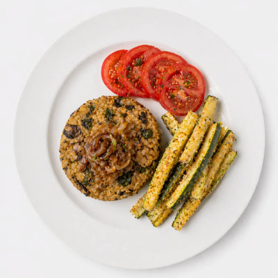 Balsamic Mushroom Risotto Burger