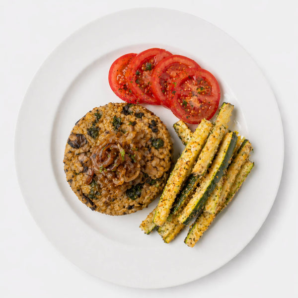 Balsamic Mushroom Risotto Burger