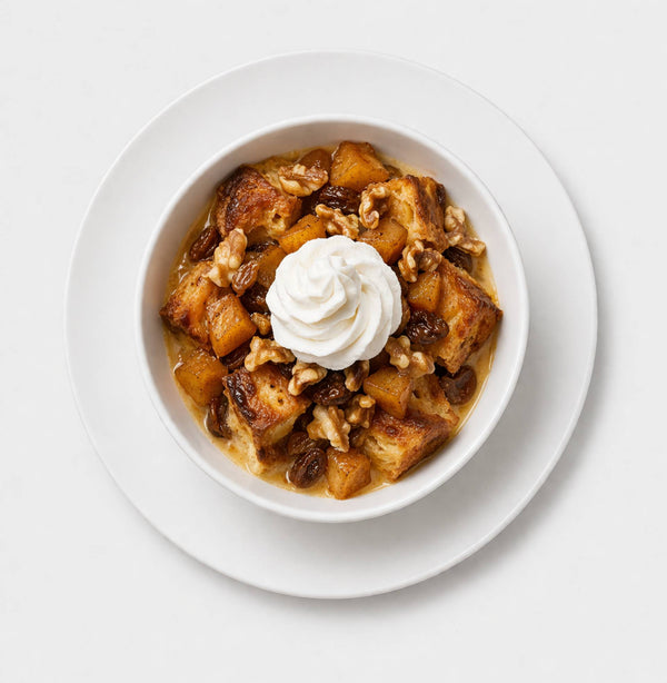 Southern Style Apple Rum Raisin Bread Pudding