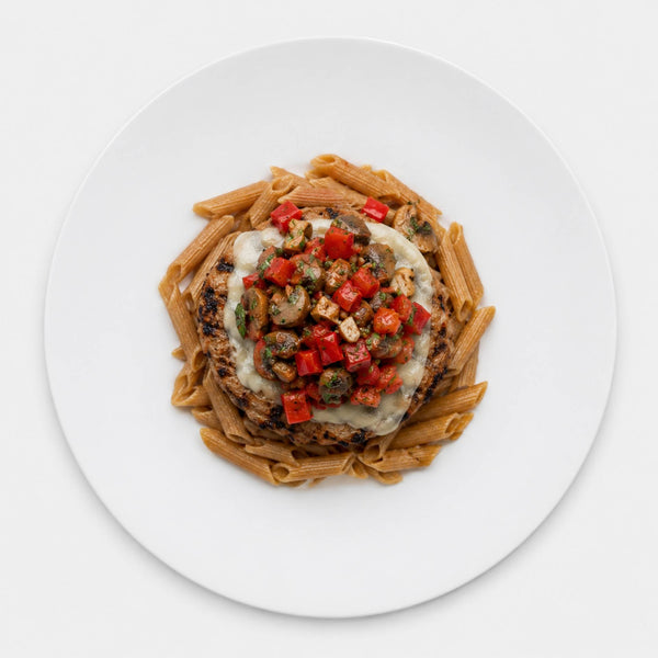 Swiss Turkey Burger Pasta