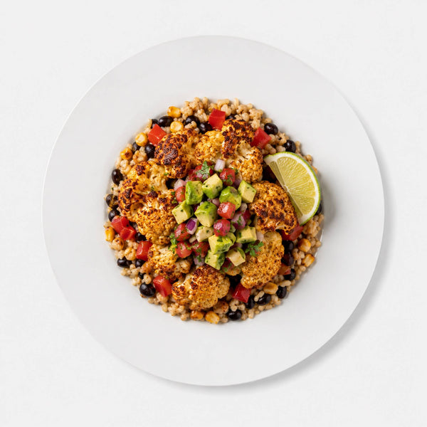Chili Lime Roasted Cauliflower Burrito Bowl