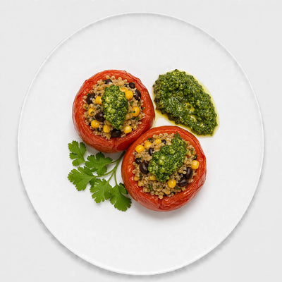 Mediterranean Quinoa Stuffed Tomatoes