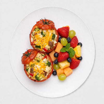 Veggie & Egg White Stuffed Tomatoes
