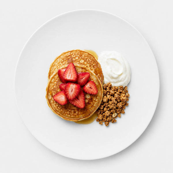 Strawberry Shortcake Protein Pancakes
