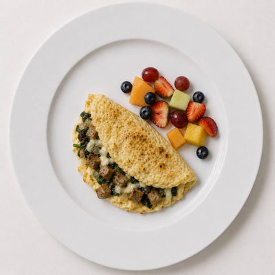 Chicken Sausage & Spinach Omelet