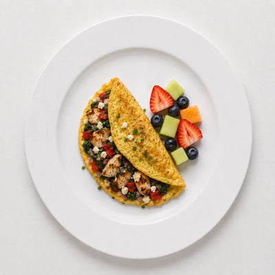 • Greek Chicken Omelet