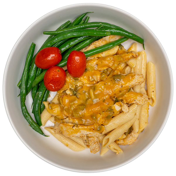 Vegan Blackened Chick'n with Cajun Pasta