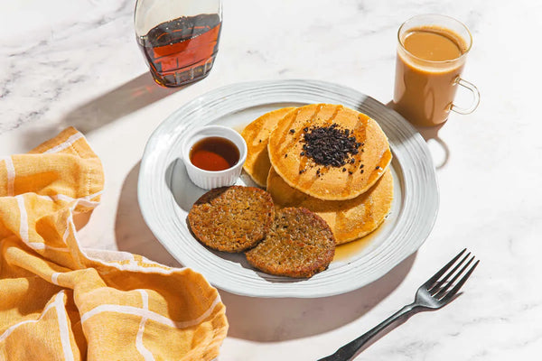 Cookie Crumble Vegan Pancakes (V)