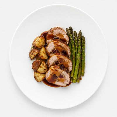 • Cabernet Braised Stuffed Pork Loin