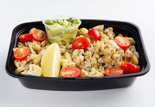 • Chili-Lime Roasted Cauliflower Burrito Bowl