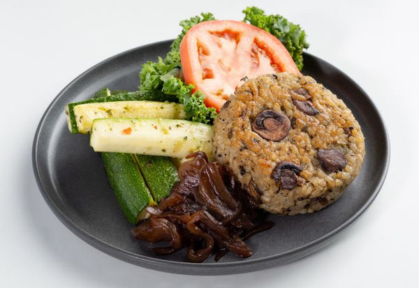 Handmade Balsamic Mushroom Risotto Burger