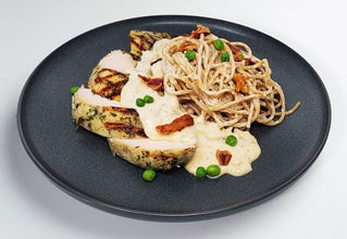 Flame-Grilled Chicken Carbonara