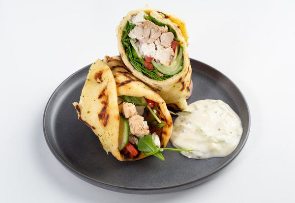 Greek Street Pulled Chicken Salad Gyro