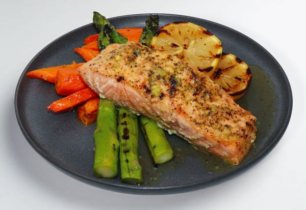 • Lemon-Pepper Honey Glazed Salmon*