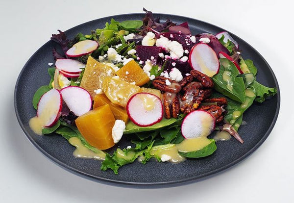 • Roasted Beet & Goat Cheese Salad